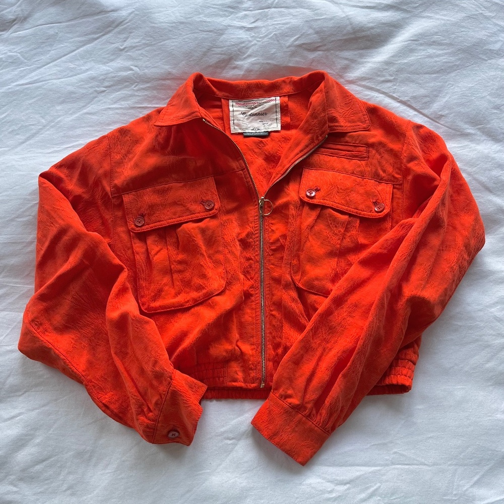 Lightweight Orange Bomber Jacket - image 2